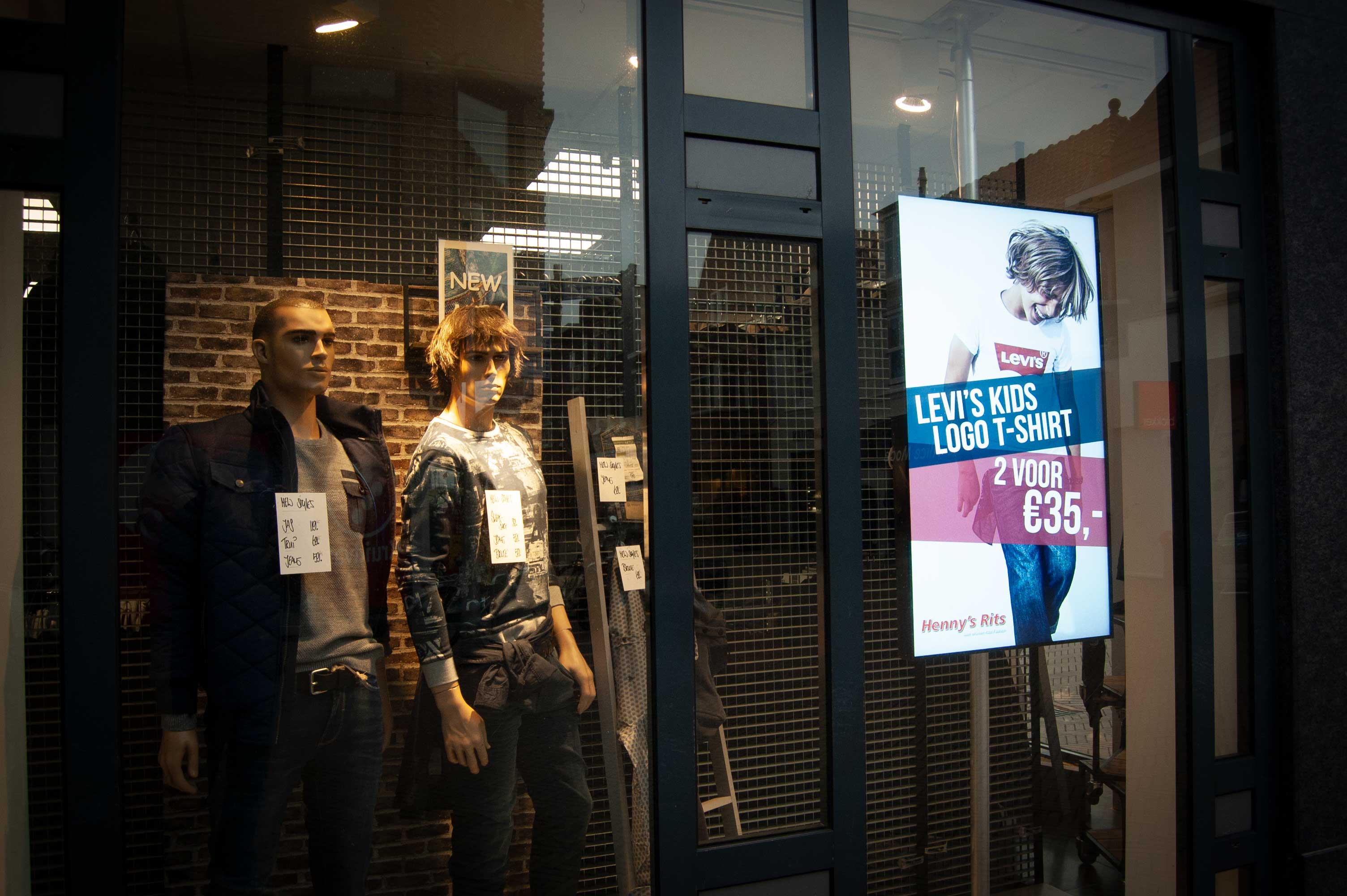 Narrowcasting Etalageschermen
