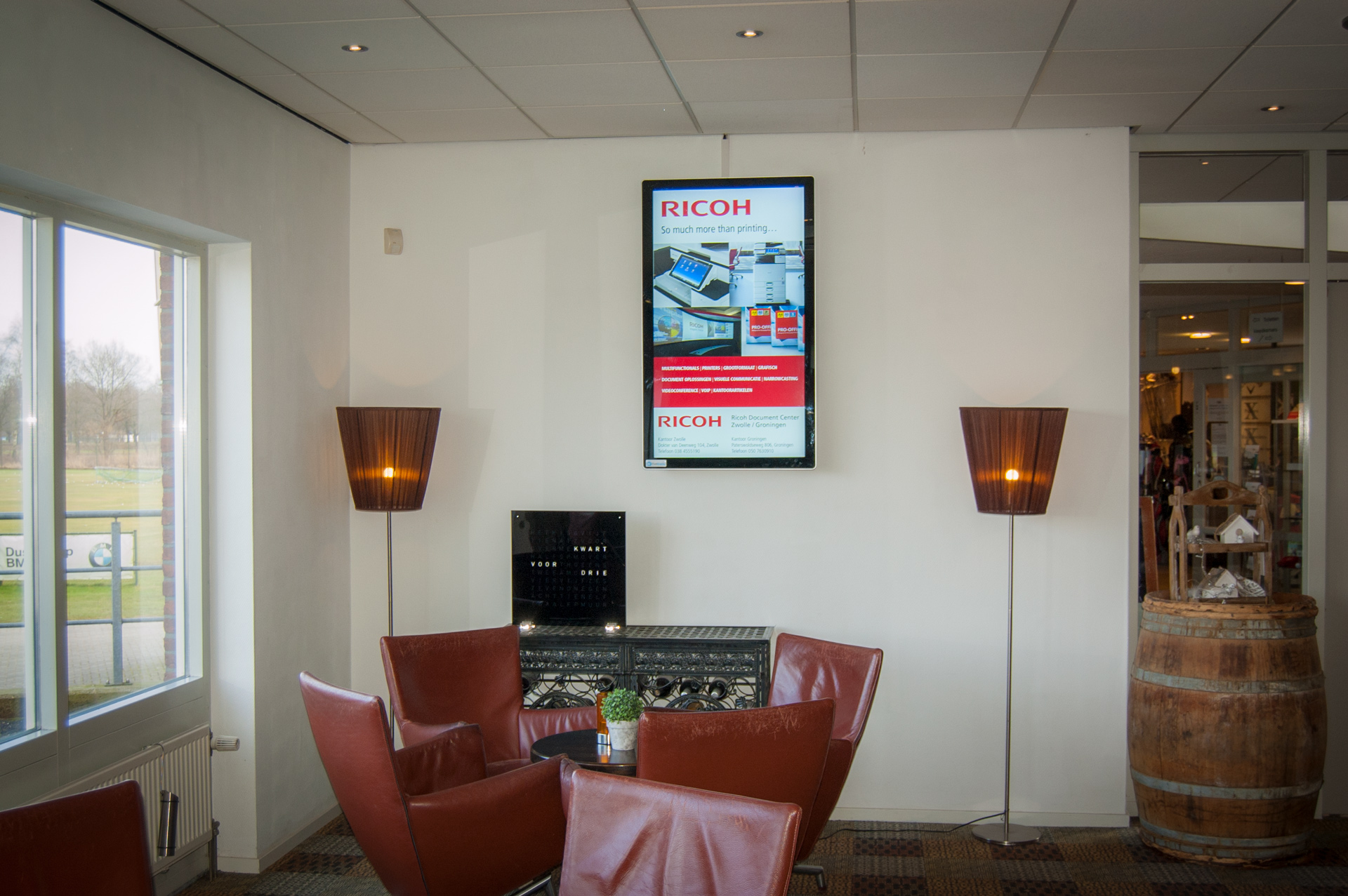 Digital Signage voor Golfbaan Zwolle