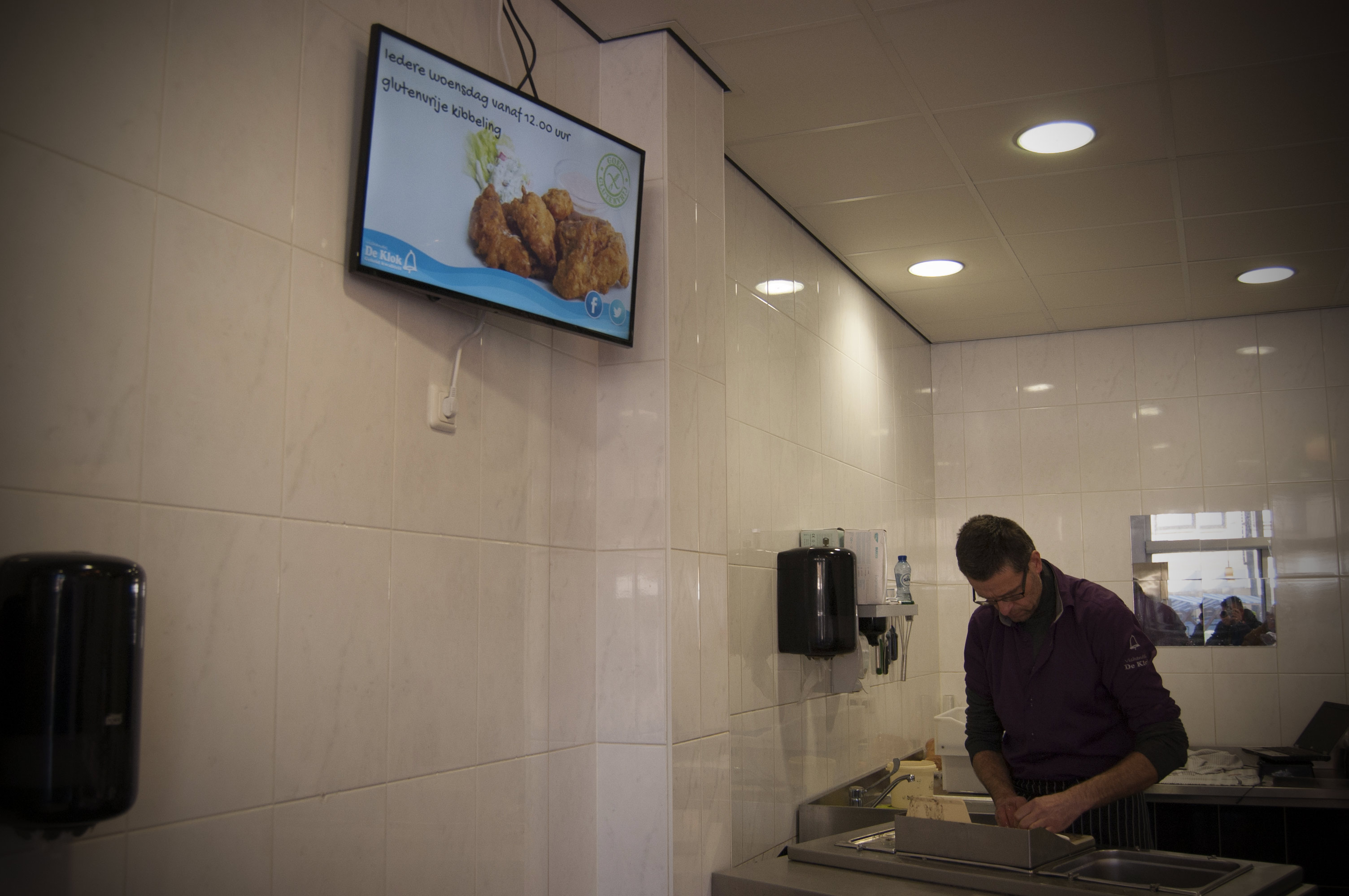 Digital Signage Vishandel de Klok