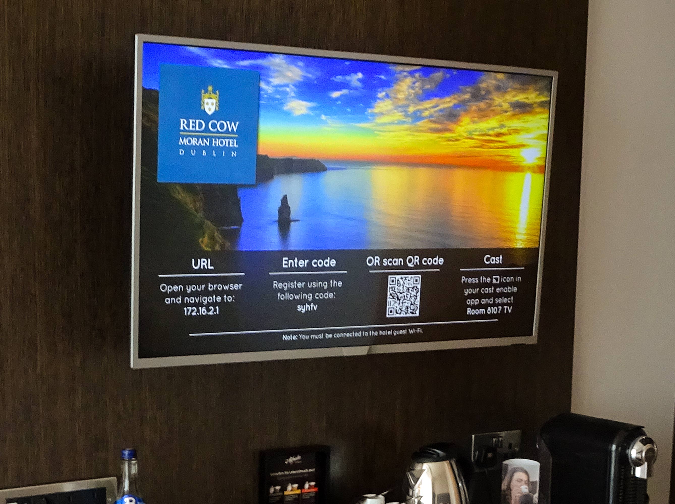 ChromeCast oplossing voor The Red Cow Moran Hotel
